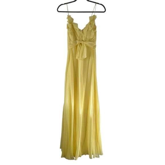 Phoebe Couture Elegant Yellow Maxi Dress Size 10 - Picture 6 of 8